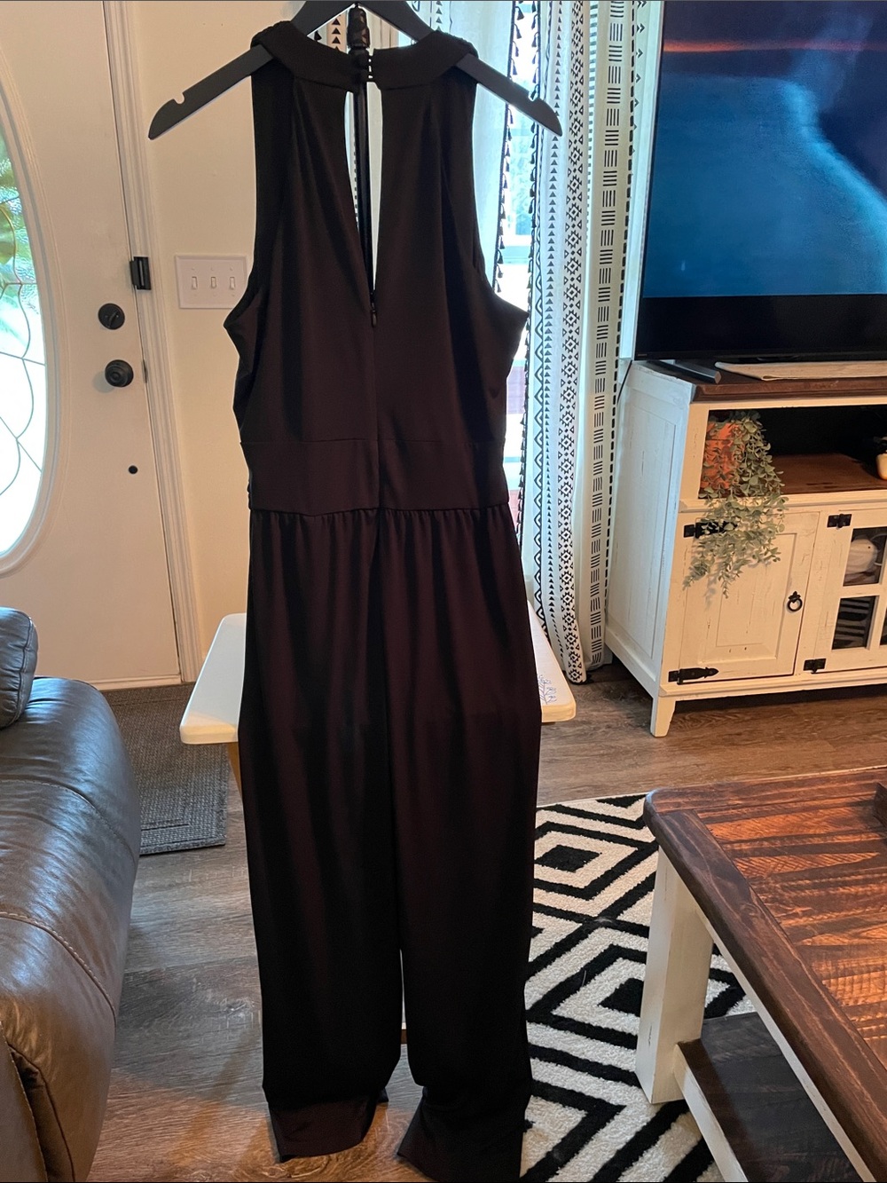 Boston Proper Black Halter Wide-Leg Jumpsuit (0055) - Picture 2 of 5